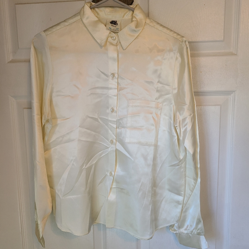 (573) You Babes Teen, Vintage,  Large, White Teen Blouse